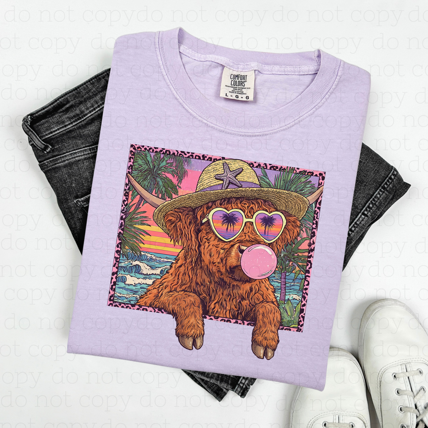 SUMMER BUBBLEGUM HIGHLAND - DTF TRANSFER