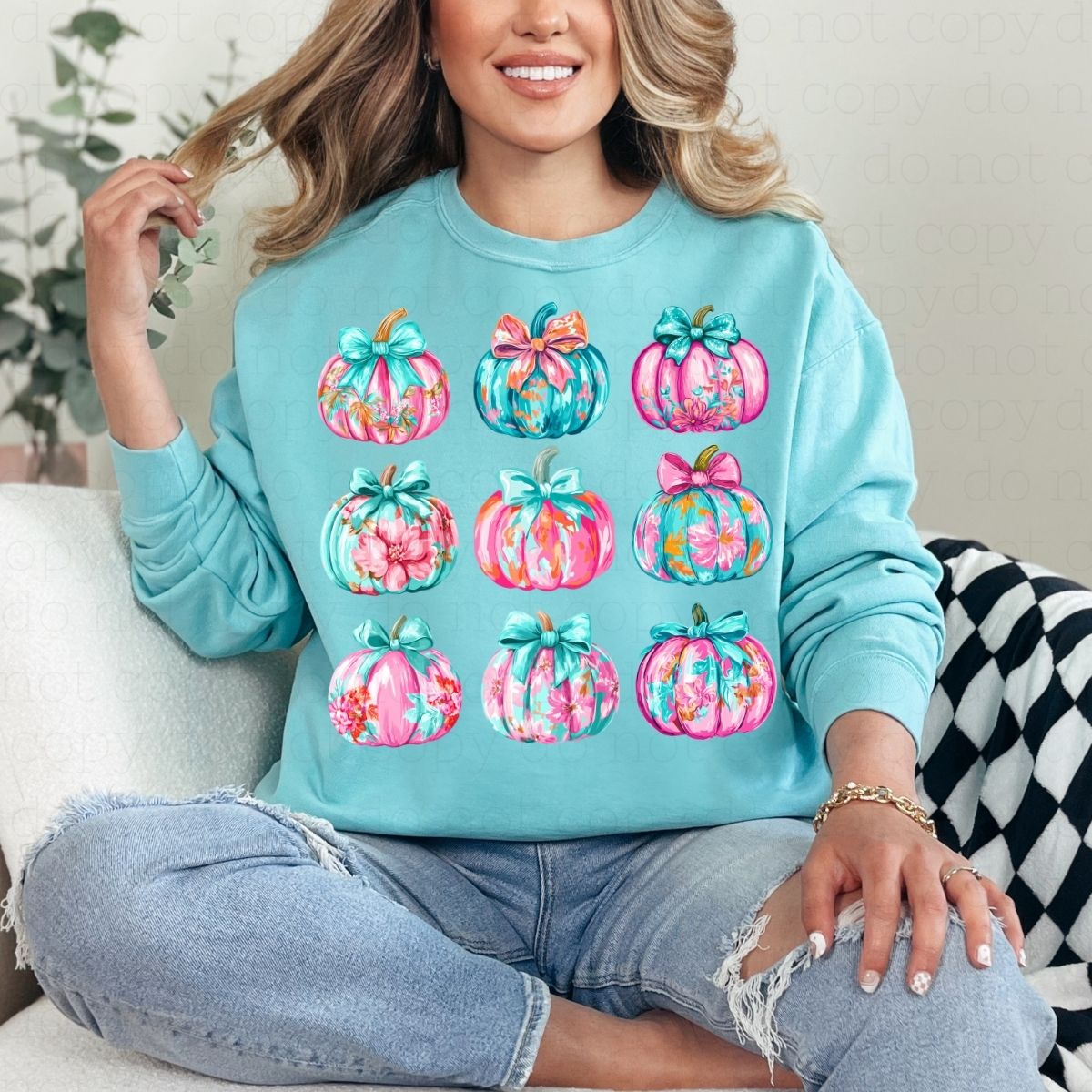 COQUETTE PREPPY PINK PUMPKINS - DTF TRANSFER