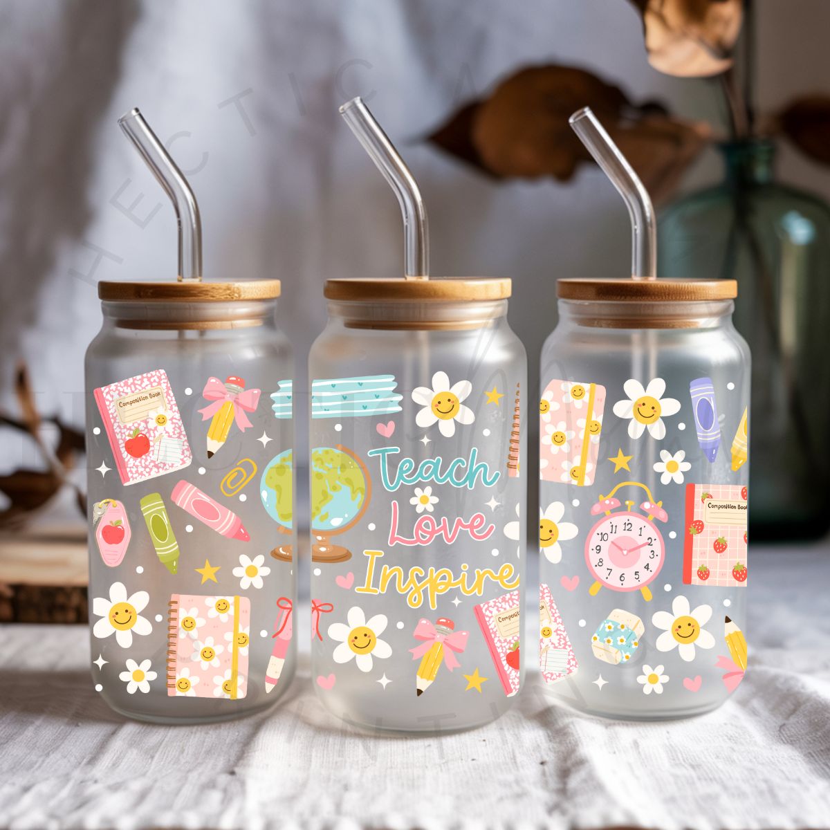 COQUETTE TEACH LOVE INSPIRE - UV DTF