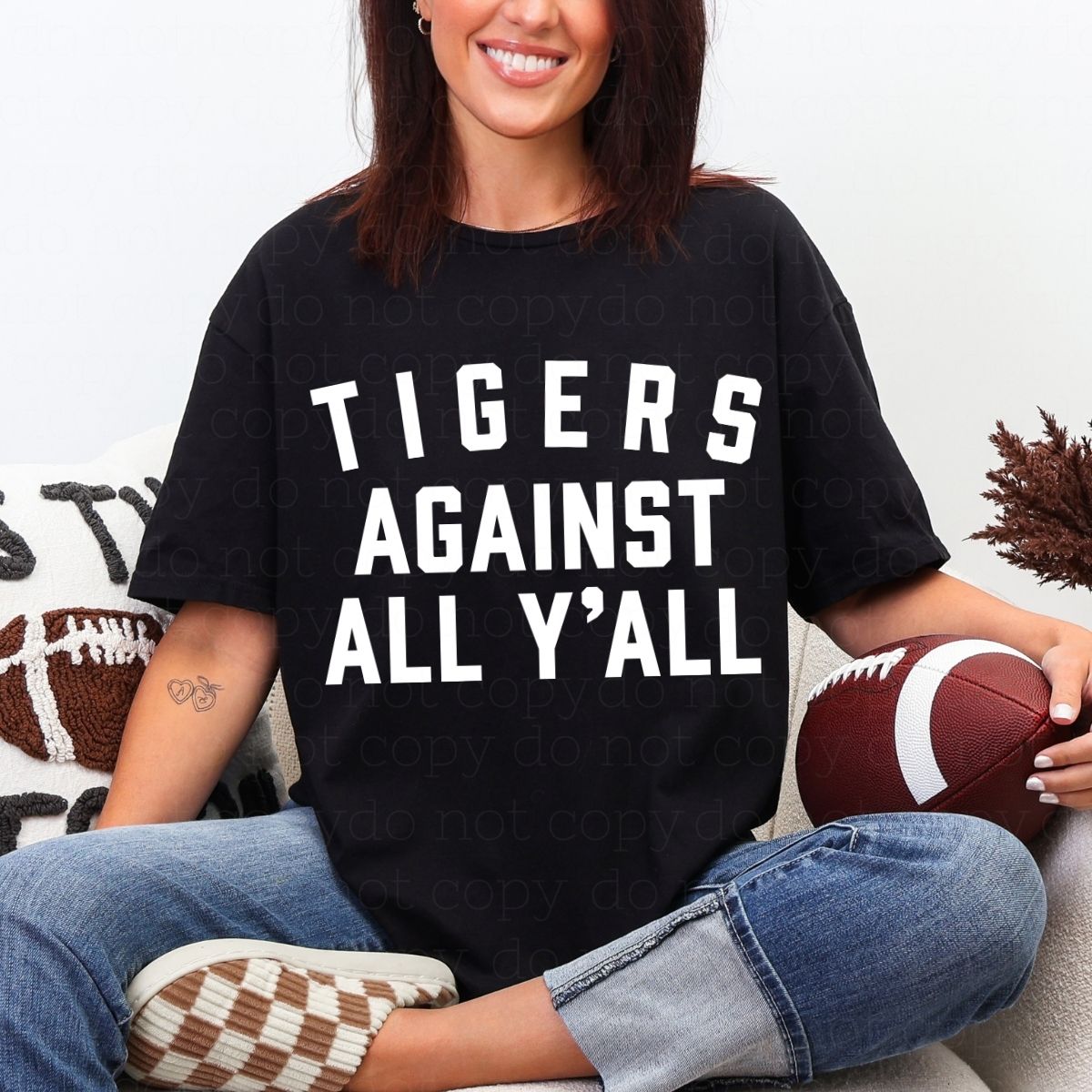 TIGERS AGAINST ALL Y'ALL - DTF TRANSFER