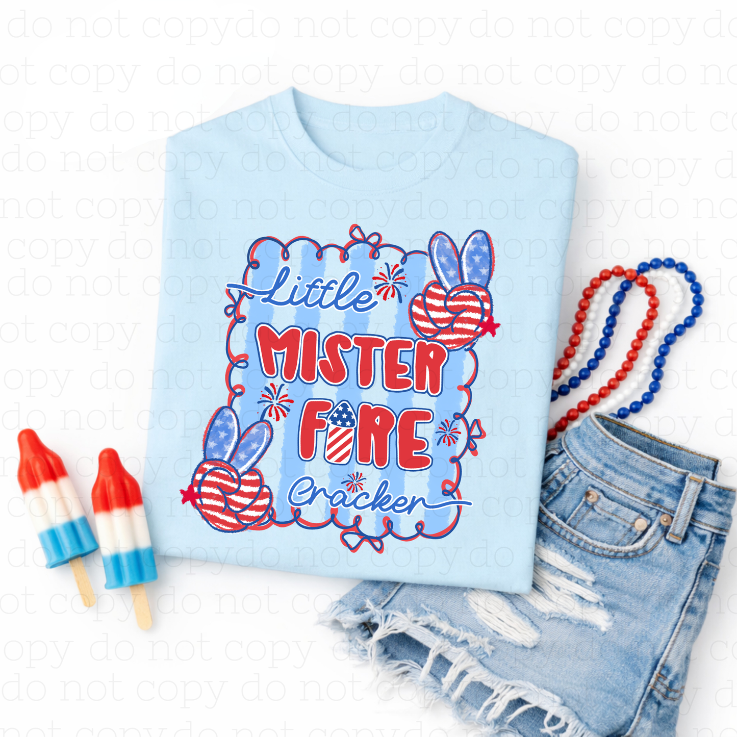 LITTLE MISTER FIRECRACKER - DTF TRANSFER - Hectic Momma Printing