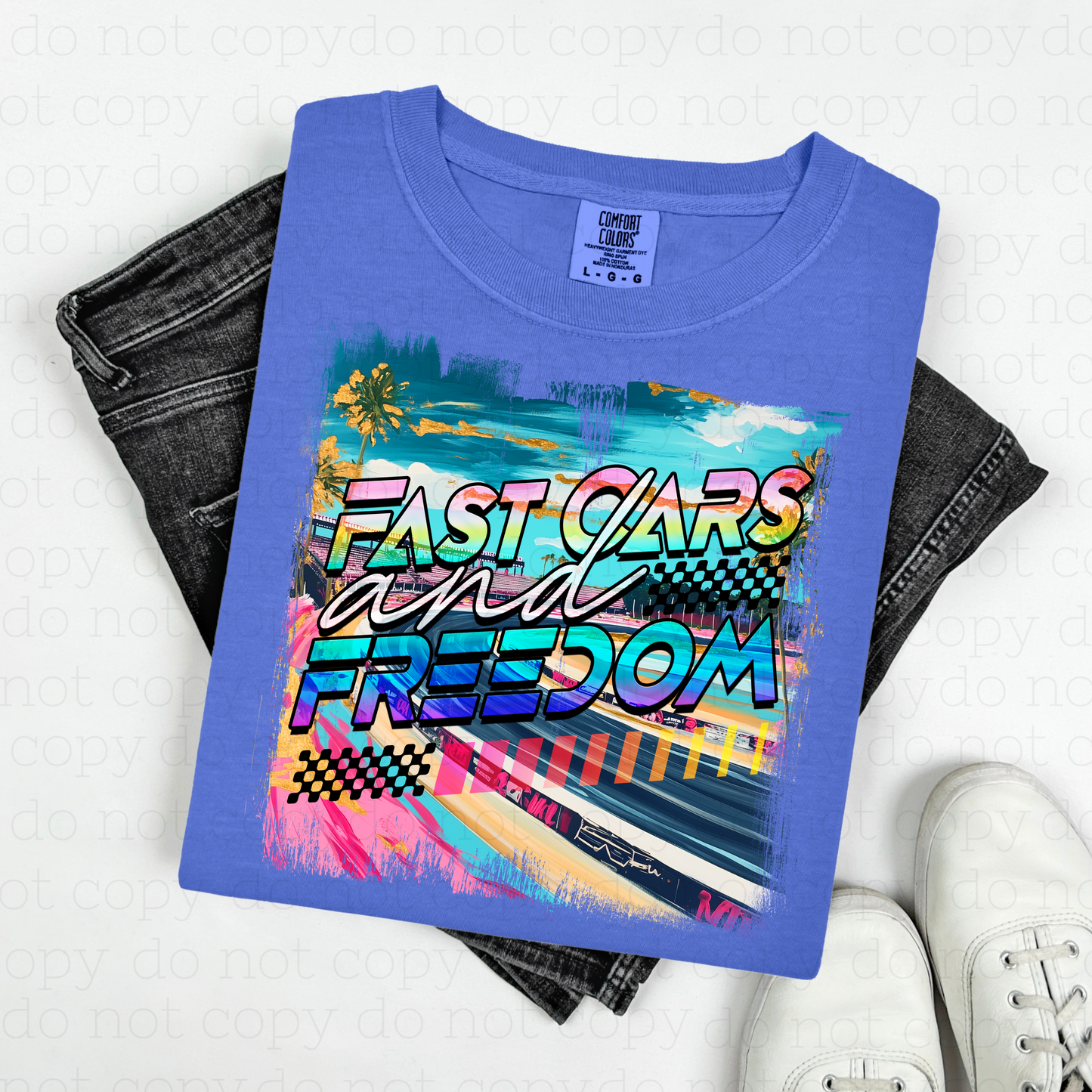 FAST CARS AND FREEDOM - DTF TRANSFER