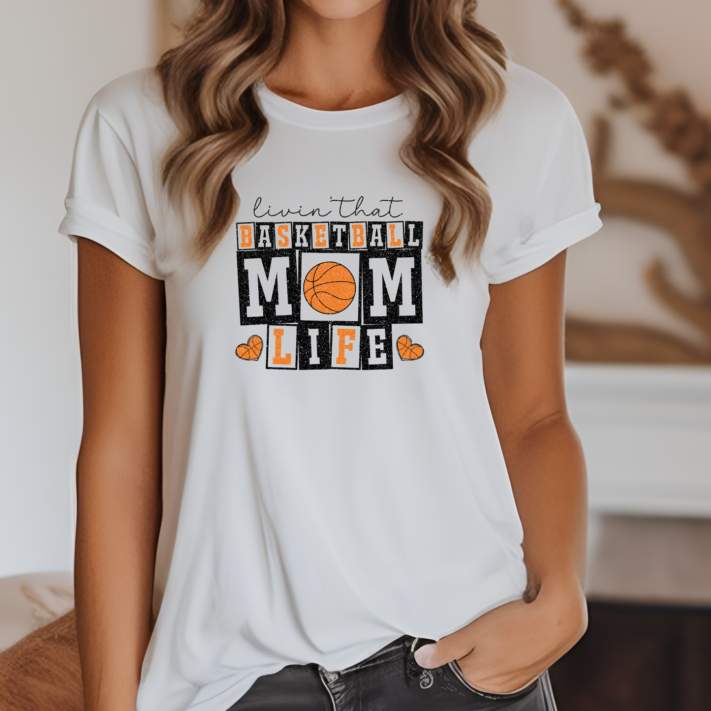 BASKETBALL MOM LIFE MOCKUP DTF TRANSFER - Hectic Momma Printing