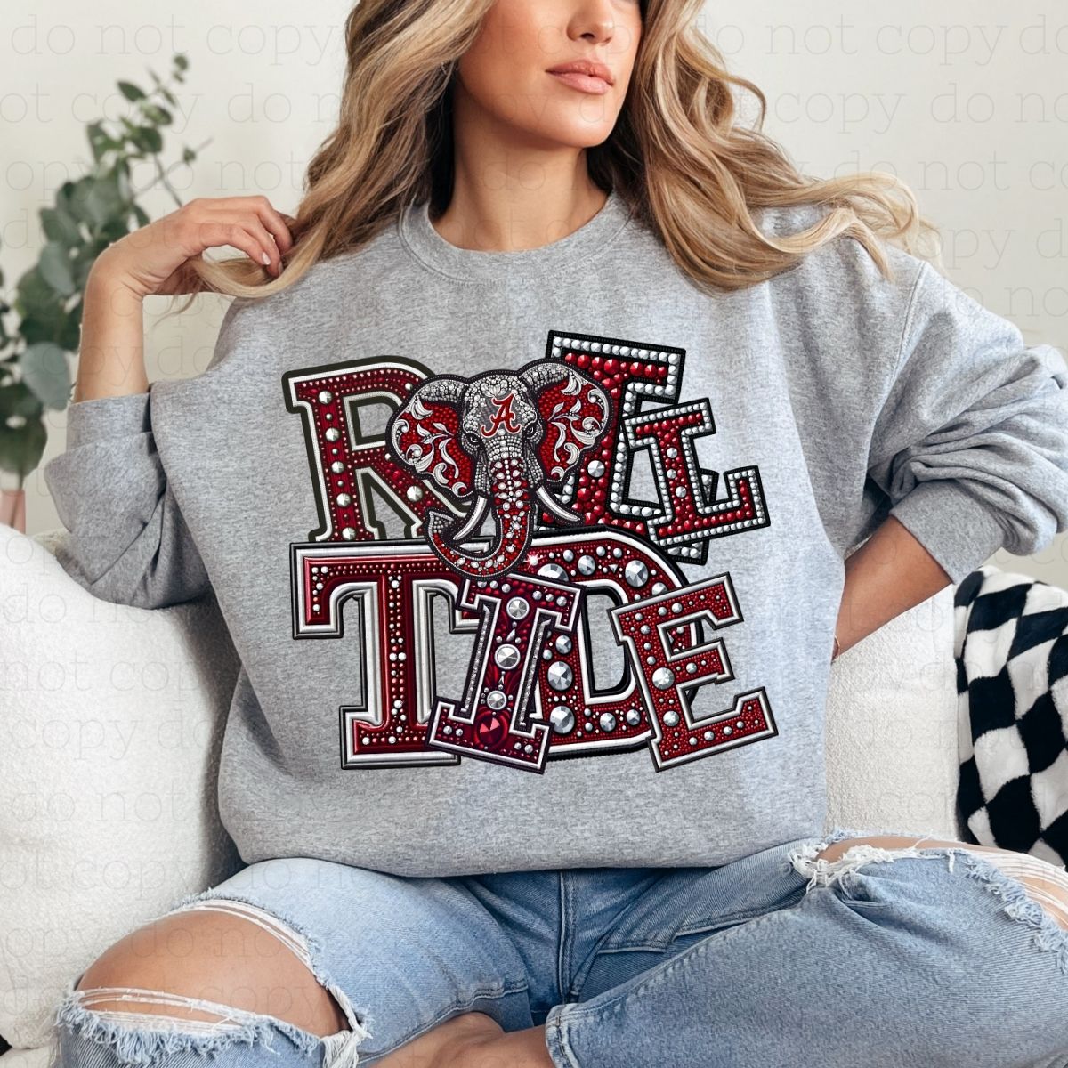 ROLL TIDE *FAUX RHINESTONES* - DTF TRANSFER