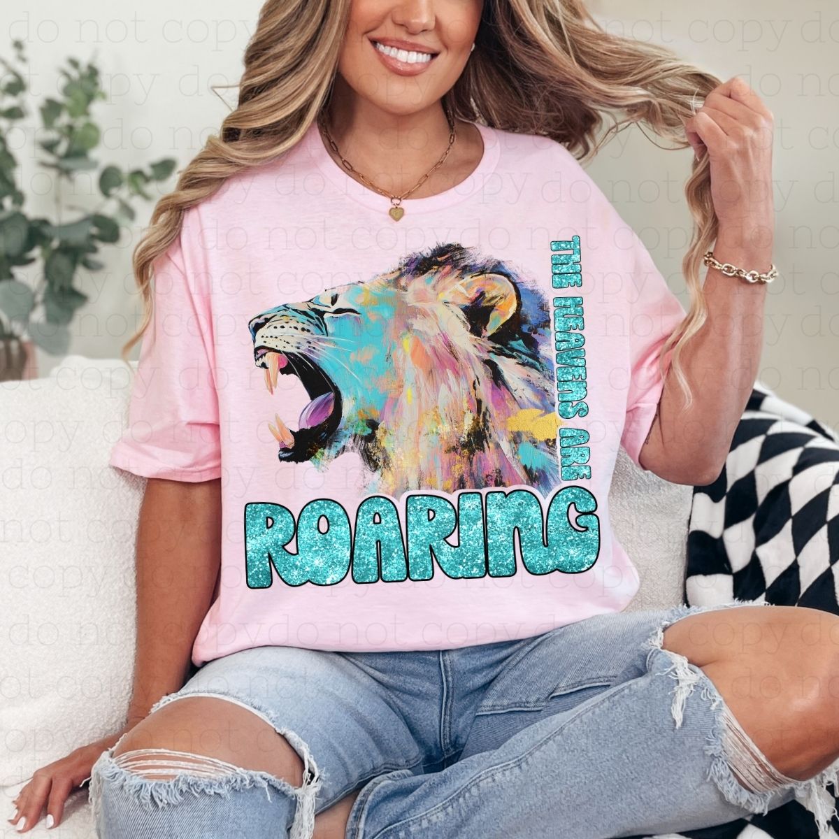 THE HEAVENS ARE ROARING * FAUX GLITTER* - DTF TRANSFER