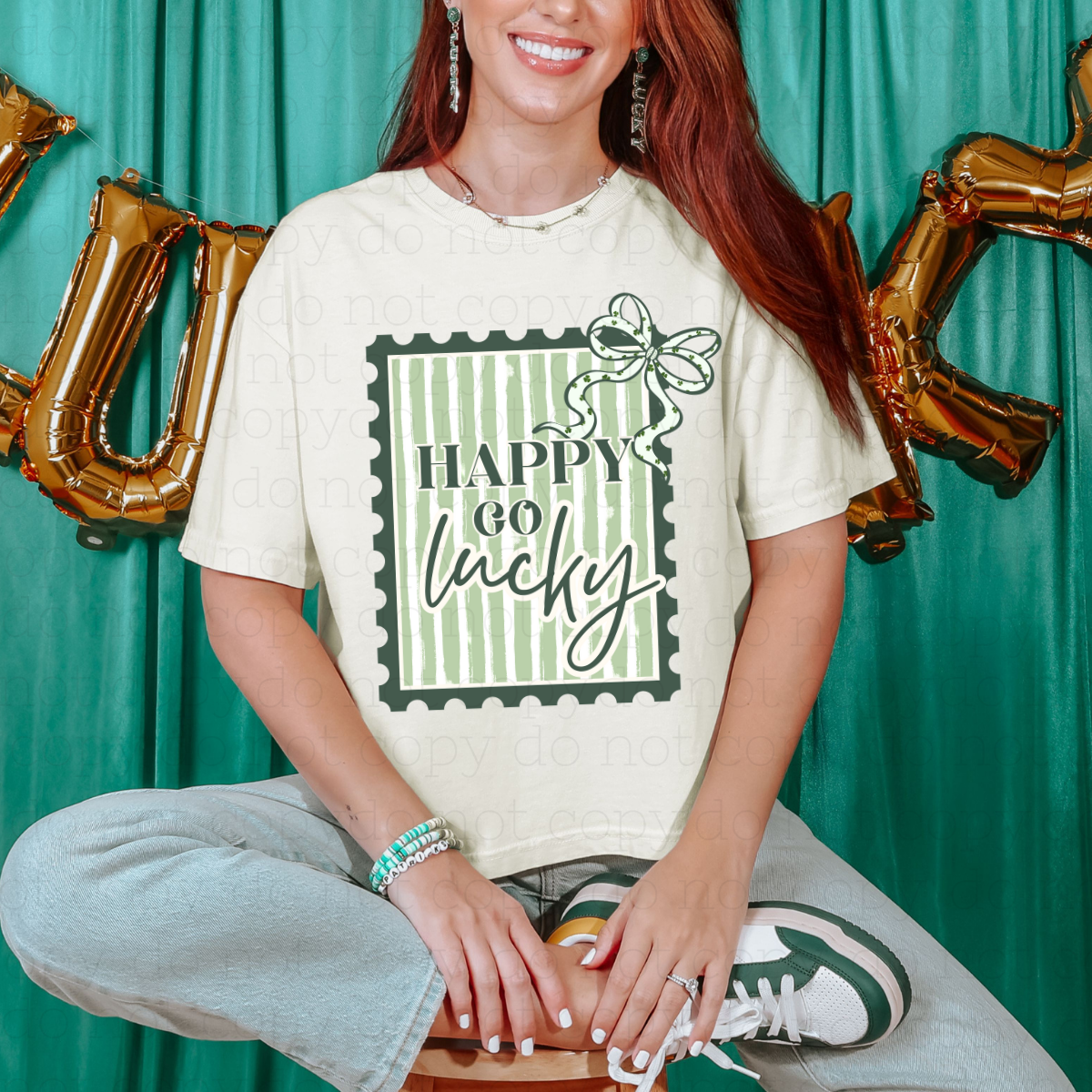 COQUETTE HAPPY GO LUCKY - DTF TRANSFER