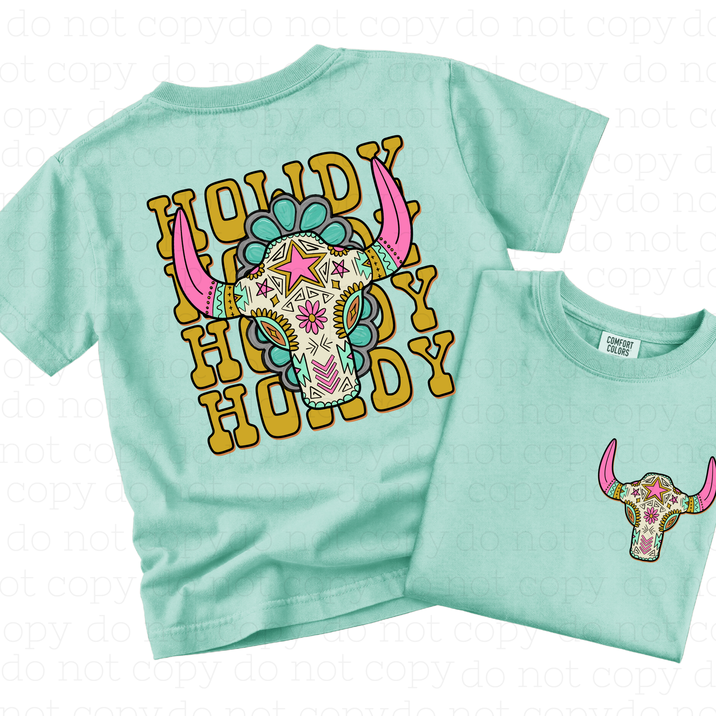 HOWDY - FRONT+BACK - DTF TRANSFER