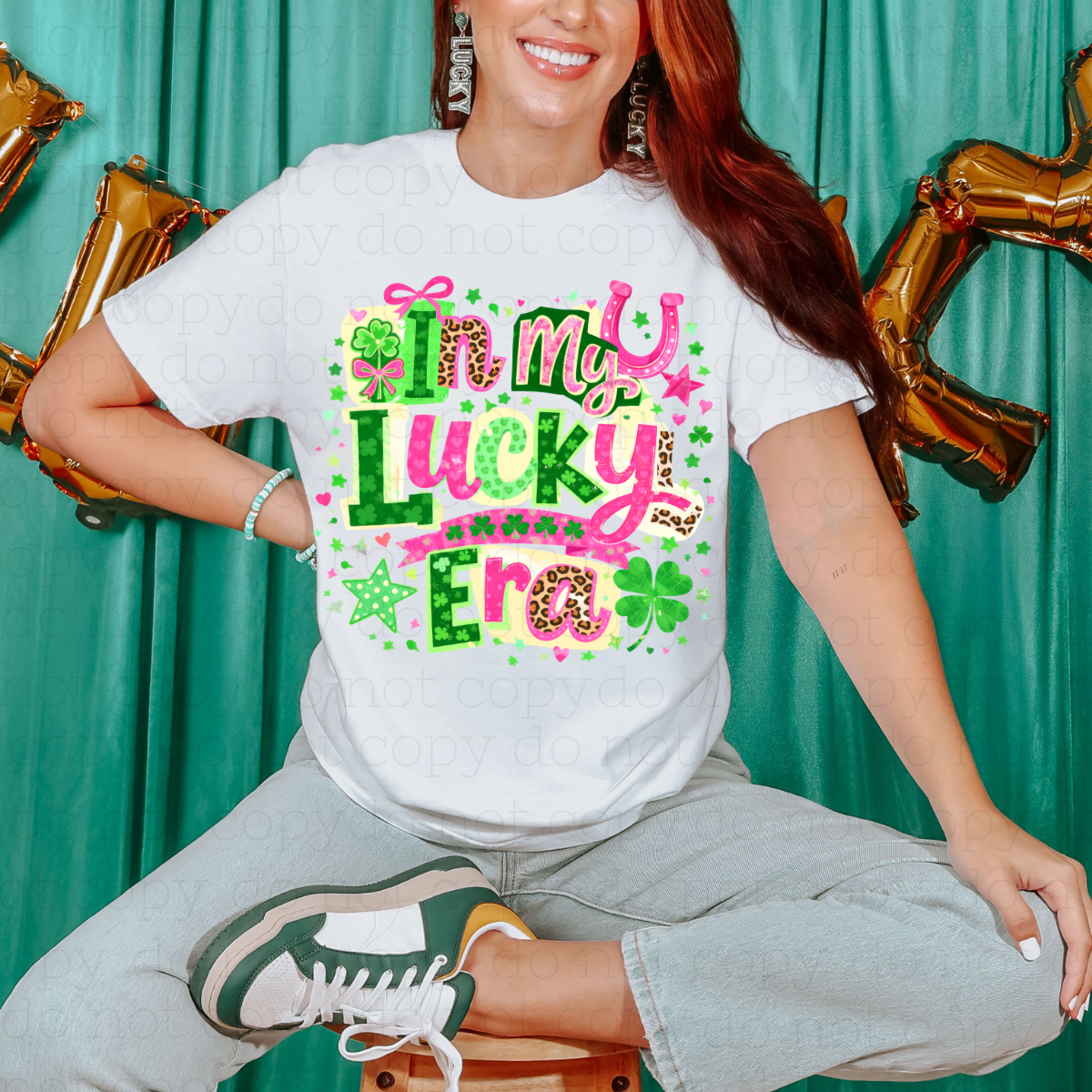 COQUETTE IN MY LUCKY ERA - DTF TRANSFER - Hectic Momma Printing