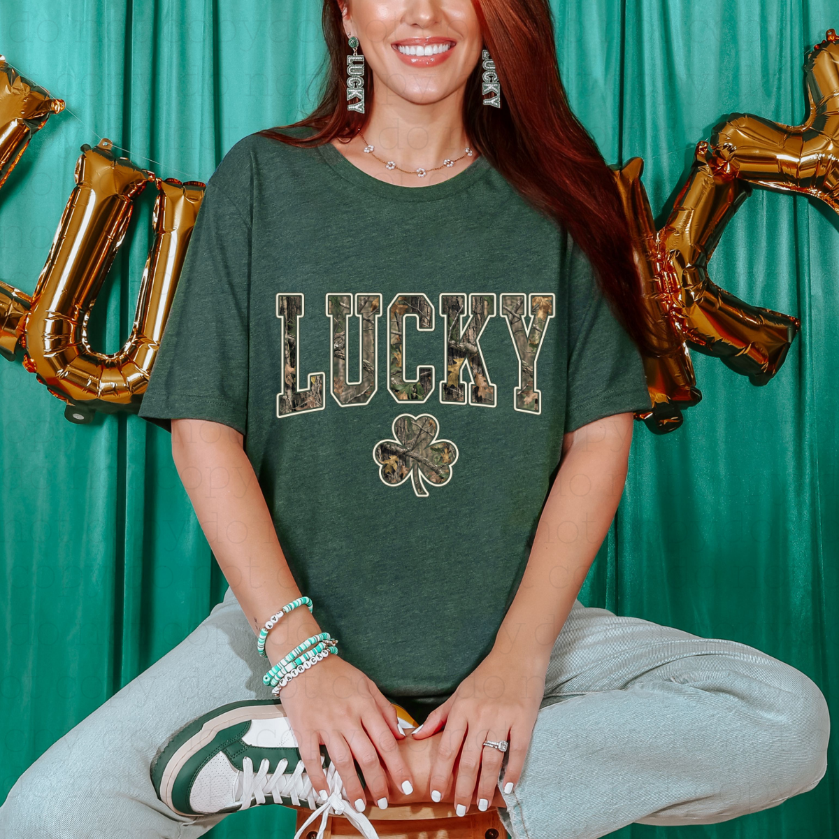 CAMO LUCKY - DTF TRANSFER - Hectic Momma Printing