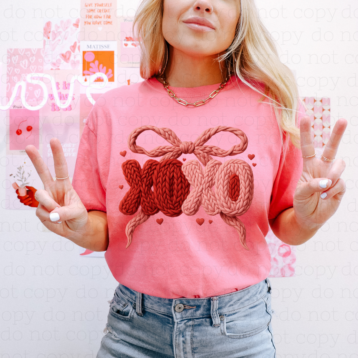 COQUETTE XOXO - FAUX YARN - DTF TRANSFER