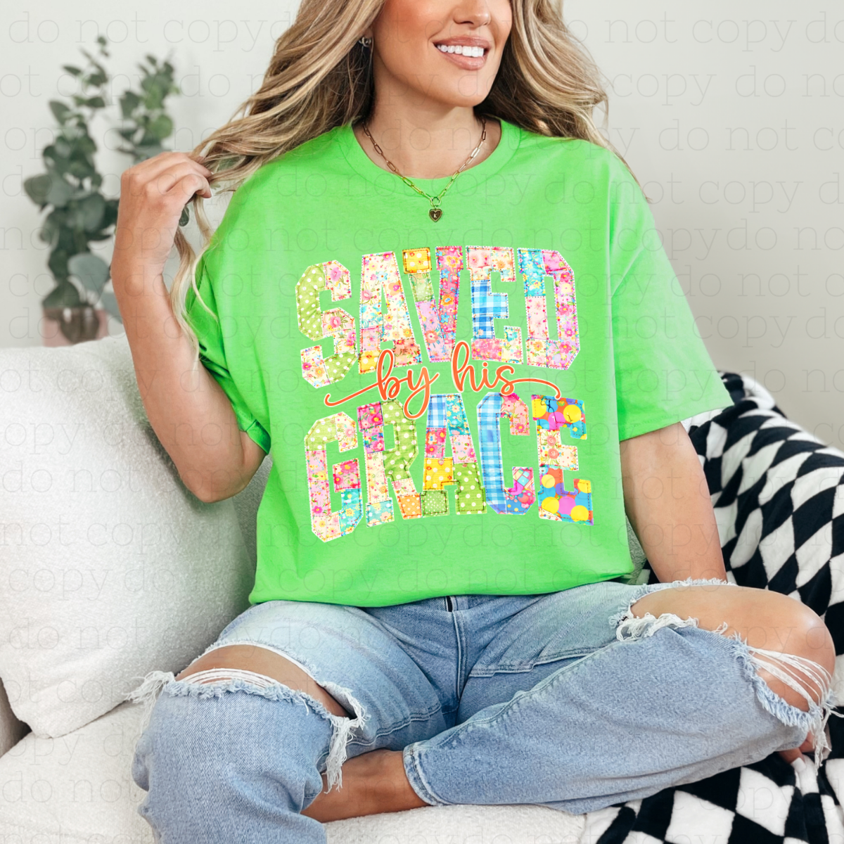 SAVED BY HIS GRACE - DTF TRANSFER