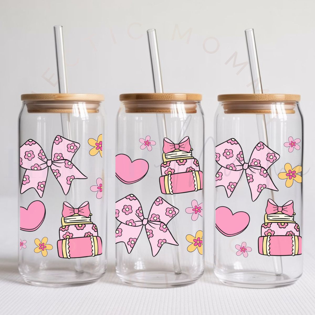 COQUETTE BOOKS & BOWS - UV DTF