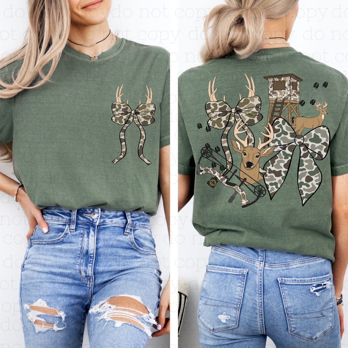COQUETTE DEER HUNTING *FRONT+BACK* - DTF TRANSFER