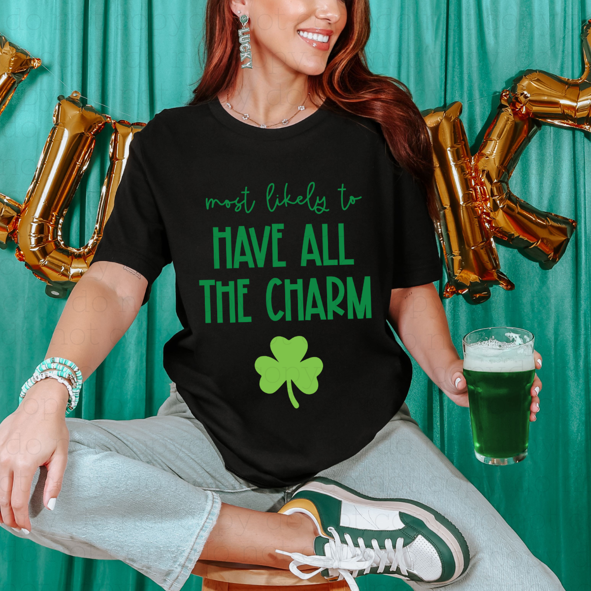 MOST LIKELY TO HAVE ALL THE CHARM - DTF TRANSFER - Hectic Momma Printing