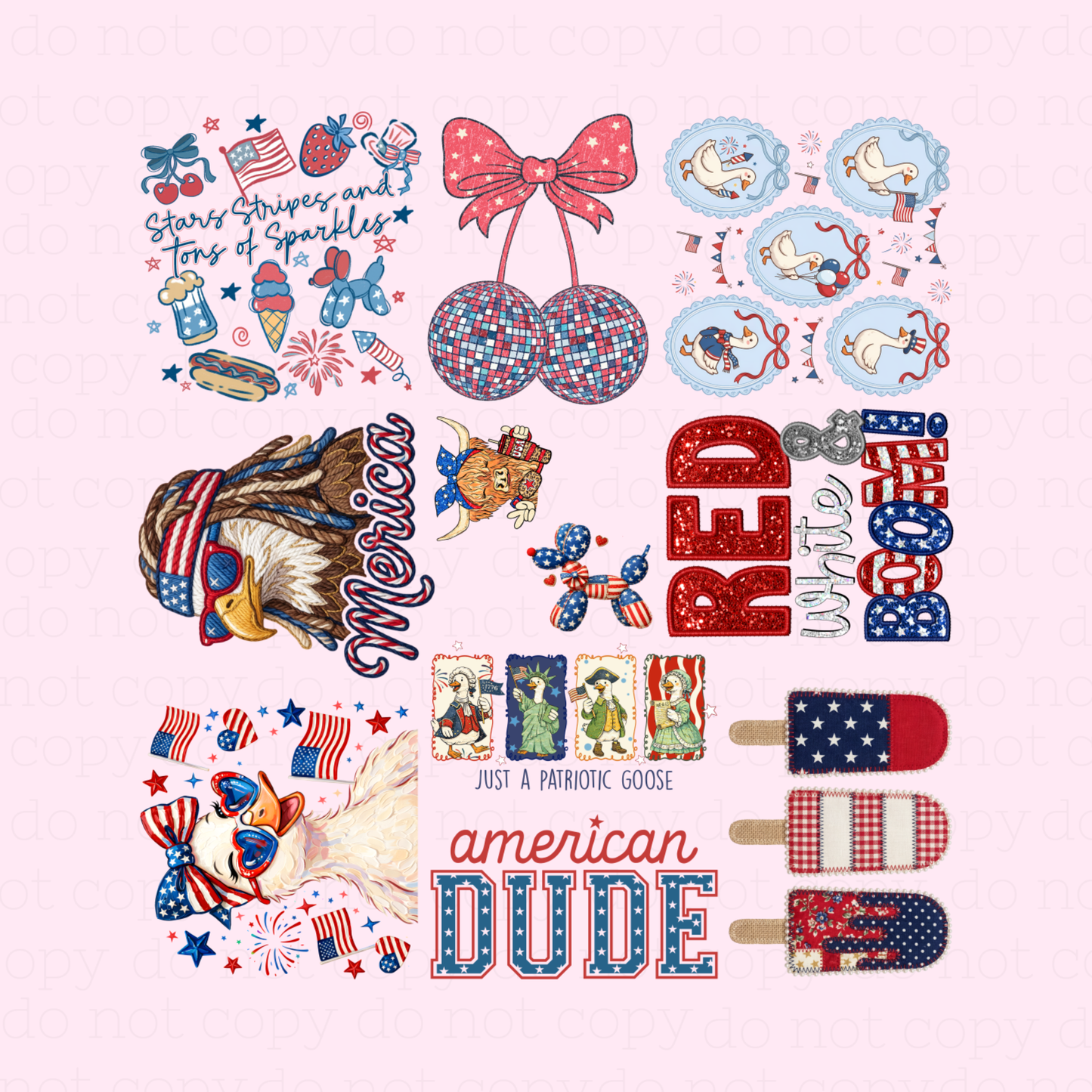 KIDS 4TH OF JULY - GANG SHEET BUNDLE - Hectic Momma Printing