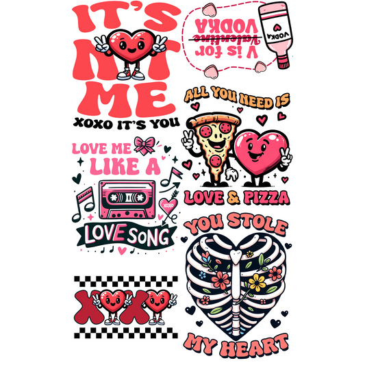 All you need is pizza Valentine's Day DTF Mini made