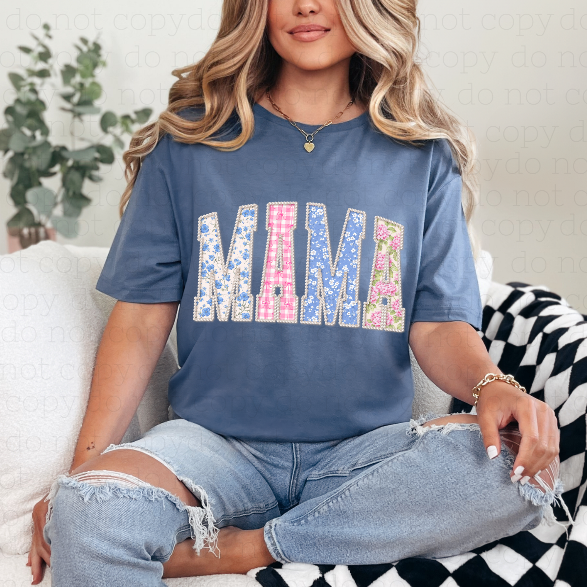 COQUETTE MAMA - FAUX PEARLS - DTF TRANSFER - Hectic Momma Printing