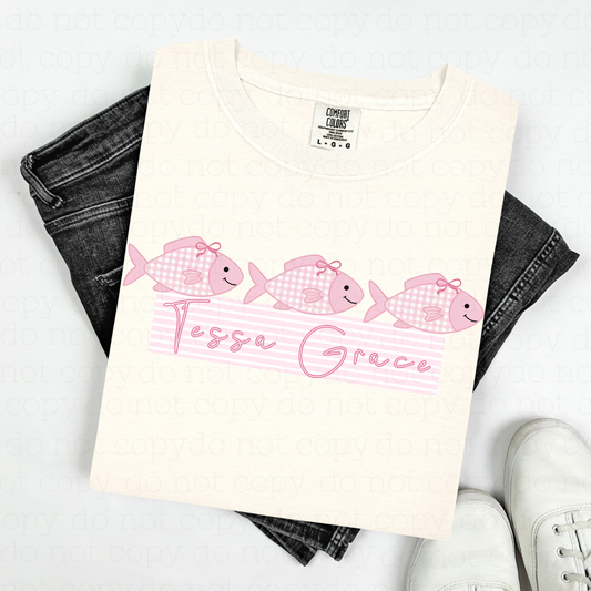 COQUETTE GIRL FISH - CUSTOM TRANSFER - Hectic Momma Printing