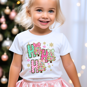 HOHOHO Christmas Tree Faux Glitter
