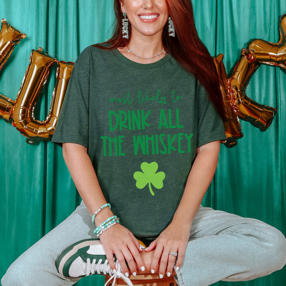 MOST LIKELY TO DRINK ALL THE WHISKEY - DTF TRANSFER - Hectic Momma Printing