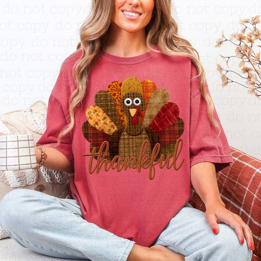 PATCHWORK THANKFUL - DTF TRANSFER
