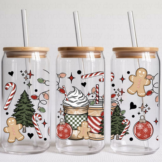 CHRISTMAS COFFEE DOODLE - UV DTF