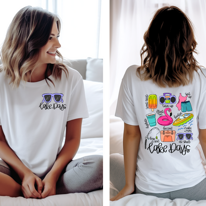 LAKE DAYS COLLAGE FRONT & BACK - DTF TRANSFER