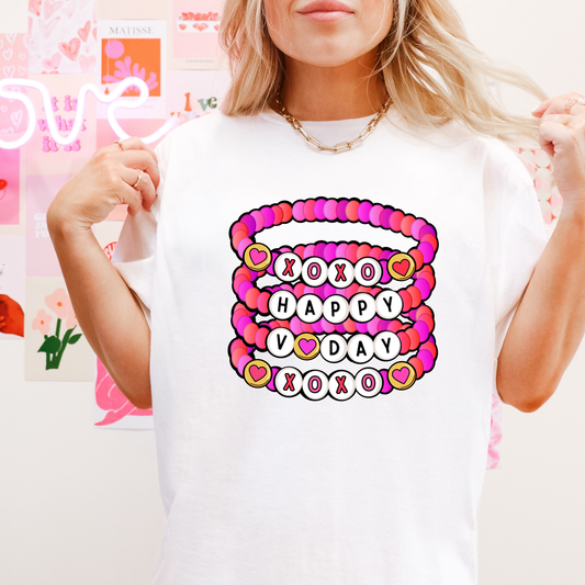 HAPPY V DAY FRIENDSHIP BRACELET DTF TRANSFER - Hectic Momma Printing