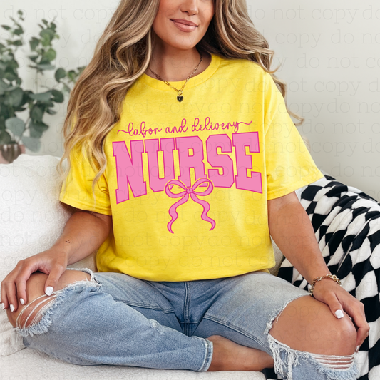 COQUETTE LABOR AND DELIVERY NURSE - DTF TRANSFER - Hectic Momma Printing