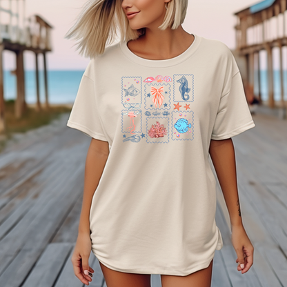 BEACH FISH COLLAGE - DTF TRANSFER