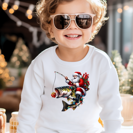 SANTA FISHING DTF TRANSFER - Hectic Momma Printing