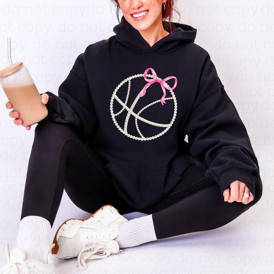COQUETTE BASKETBALL - FAUX PEARLS - DTF TRANSFER