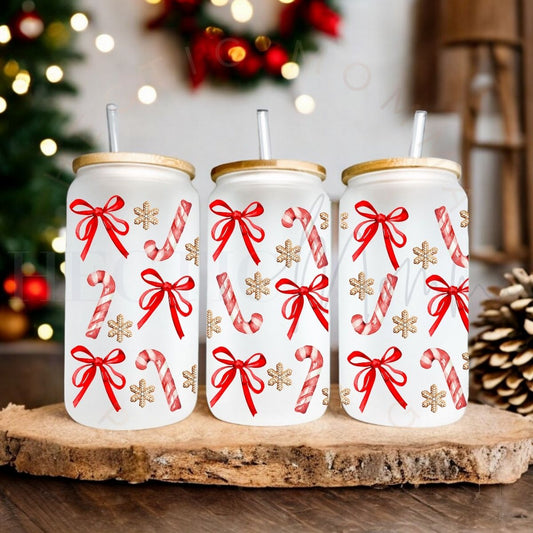 COQUETTE CANDY CANES & GINGERBREAD SNOWFLAKES - UV DTF