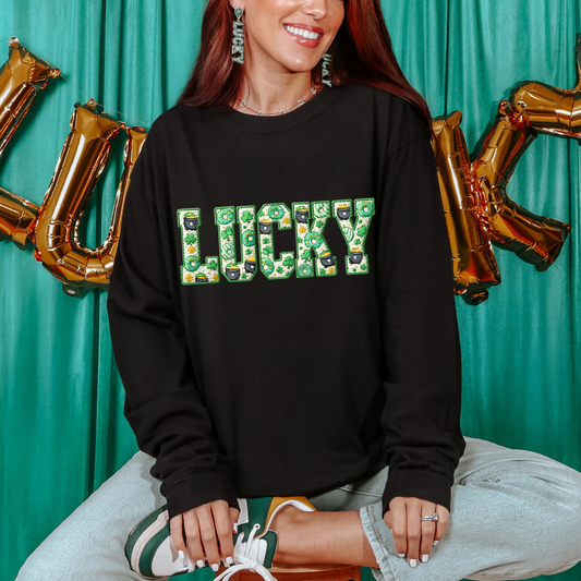 LUCKY - FAUX YARN - DTF TRANSFER - Hectic Momma Printing