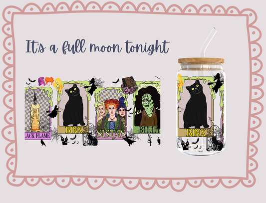 It's a Full Moon Tonight - UV DTF - Hectic Momma Printing