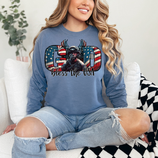 GOD BLESS THE USA - DTF TRANSFER