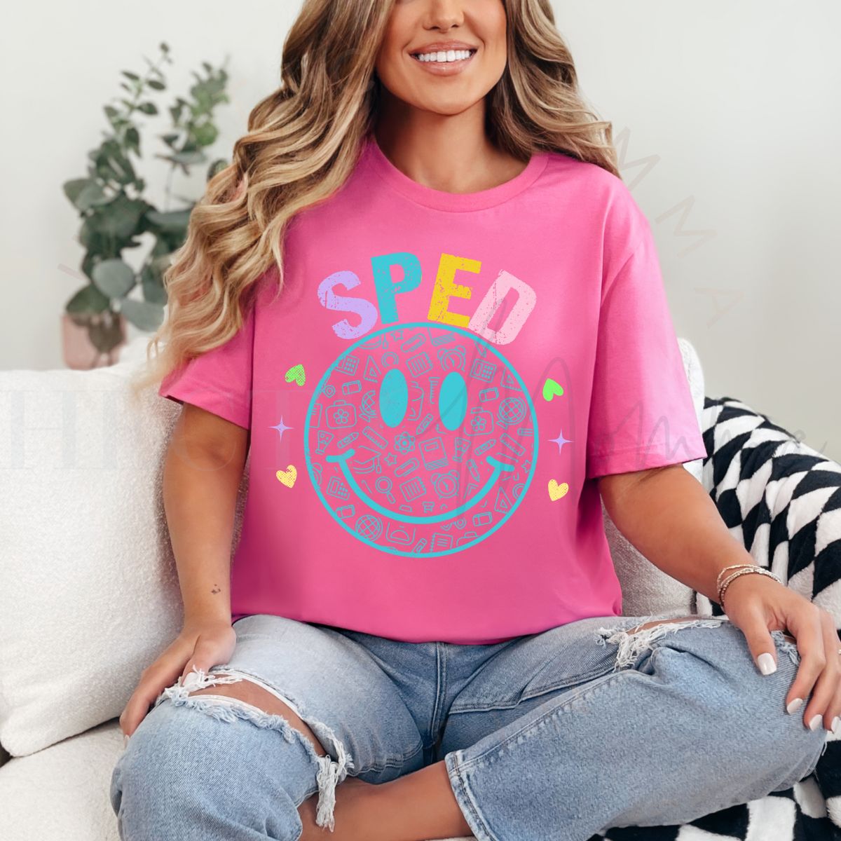 SPED SMILEY FACE - DTF TRANSFER