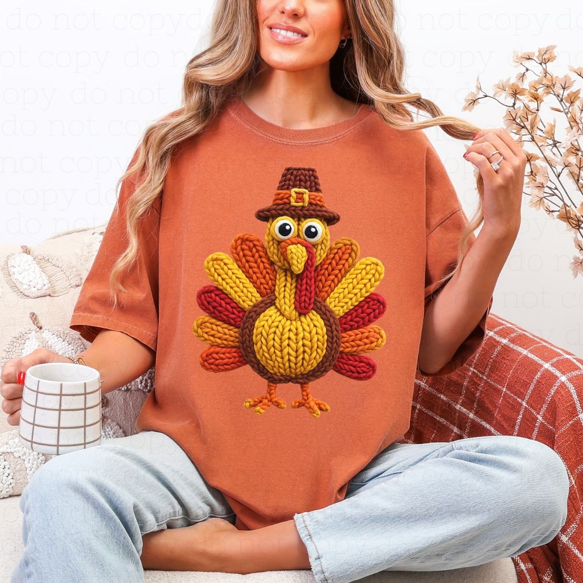 THANKSGIVING TURKEY *FAUX YARN* - DTF TRANSFER