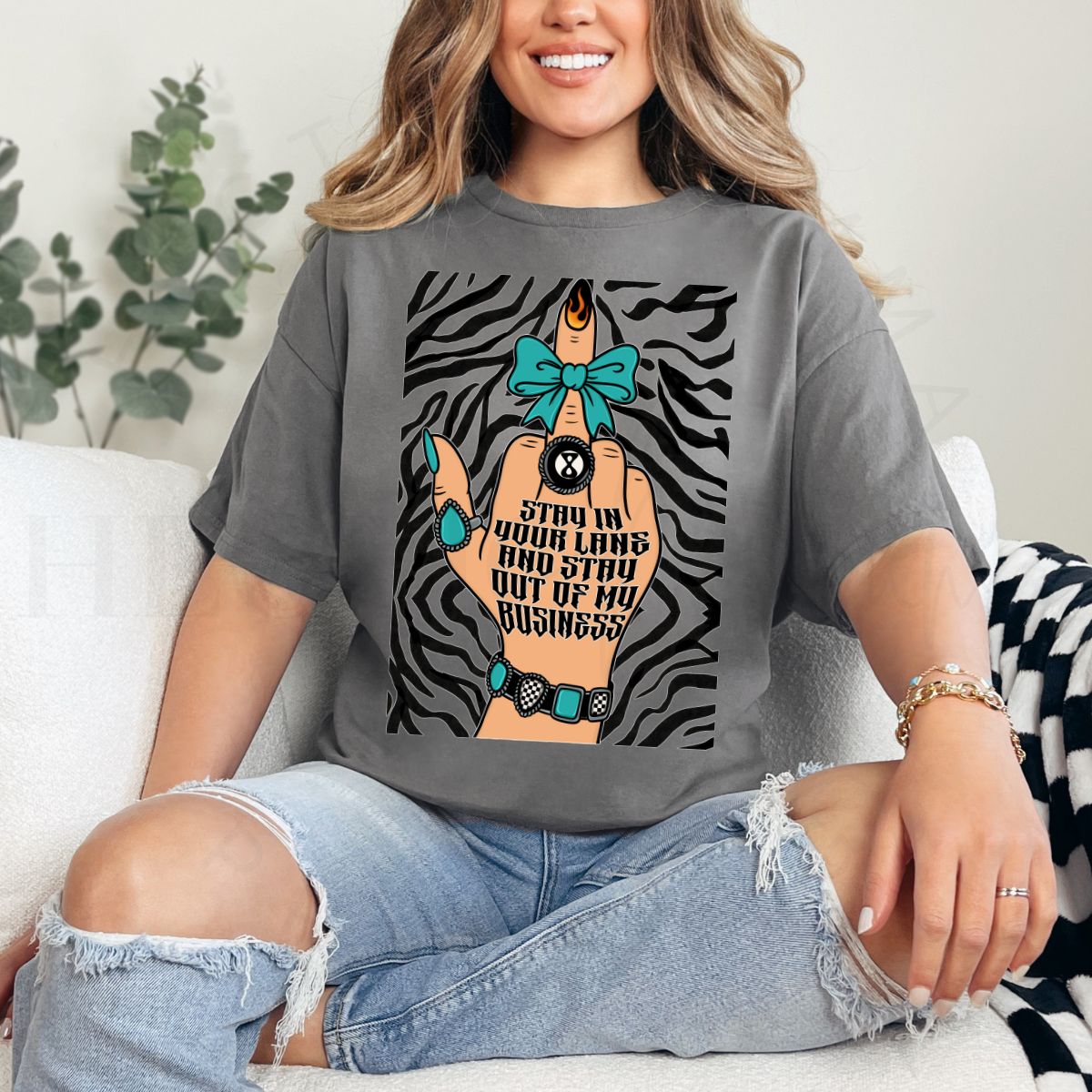 COQUETTE STAY IN YOUR LANE AND STAY OUT OF MY BUSINESS - DTF TRANSFER - Hectic Momma Printing