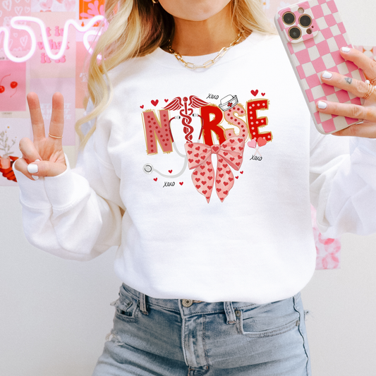 NURSE VALENTINES DTF TRANSFER - Hectic Momma Printing