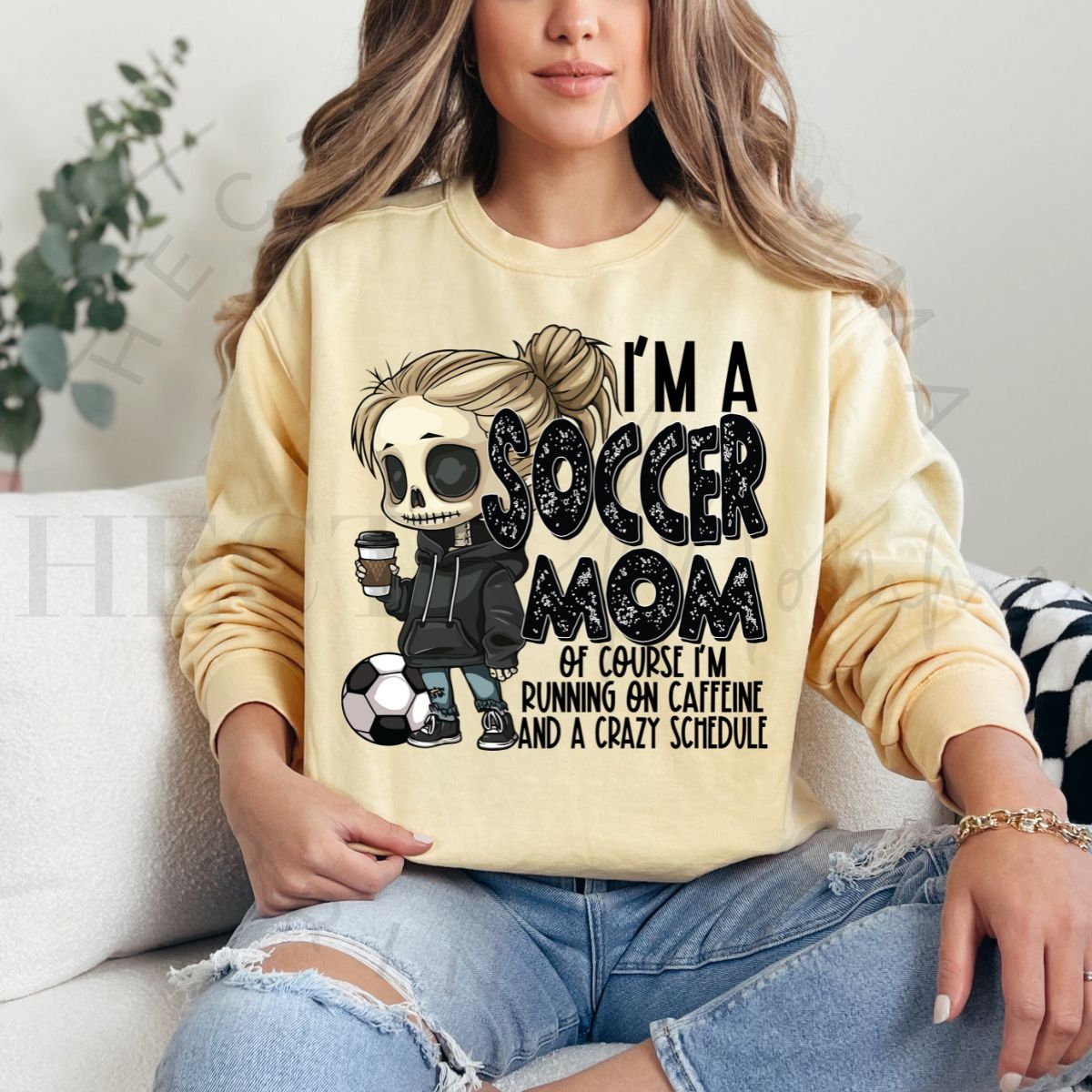 I'M A SOCCER MOM *FAUX SEQUIN* - DTF TRANSFER