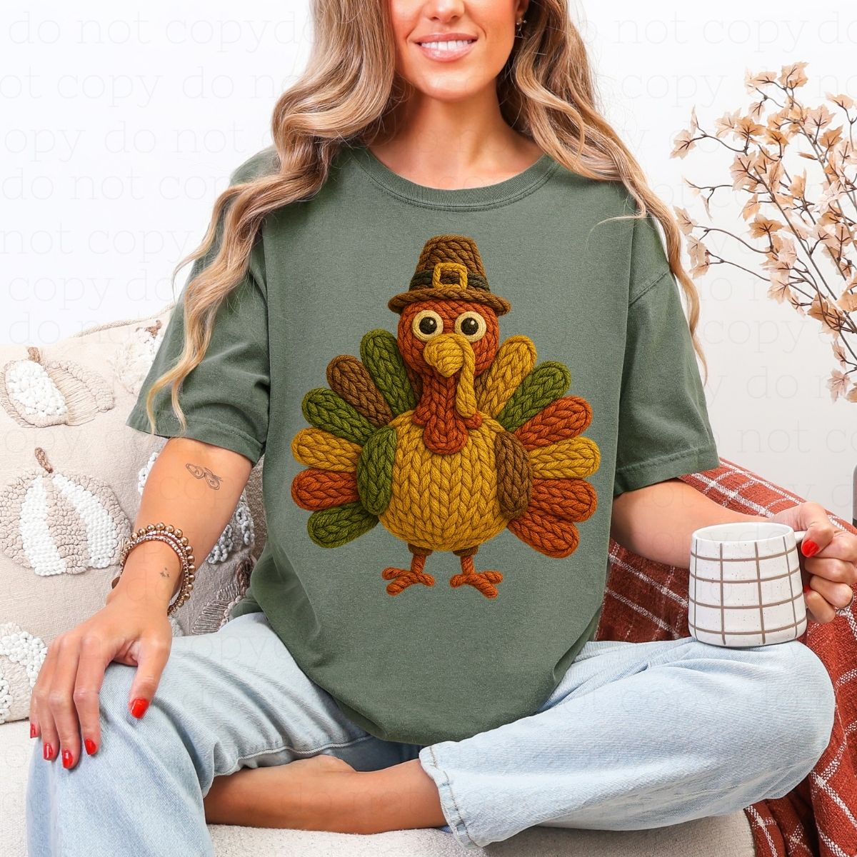 THANKSGIVING TURKEY *FAUX YARN* - DTF TRANSFER