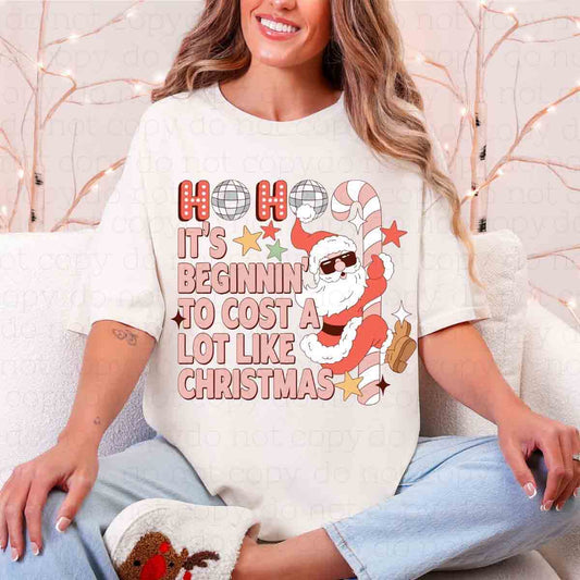 HO HO IT'S BEGINNIN' TO COST A LOT LIKE CHRISTMAS - DTF TRANSFER