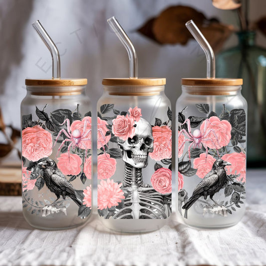 FLORAL SKELLY - UV DTF