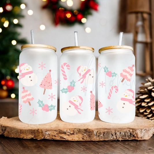 CANDY CANES CHRISTMAS TREES & SNOWMEN - UV DTF