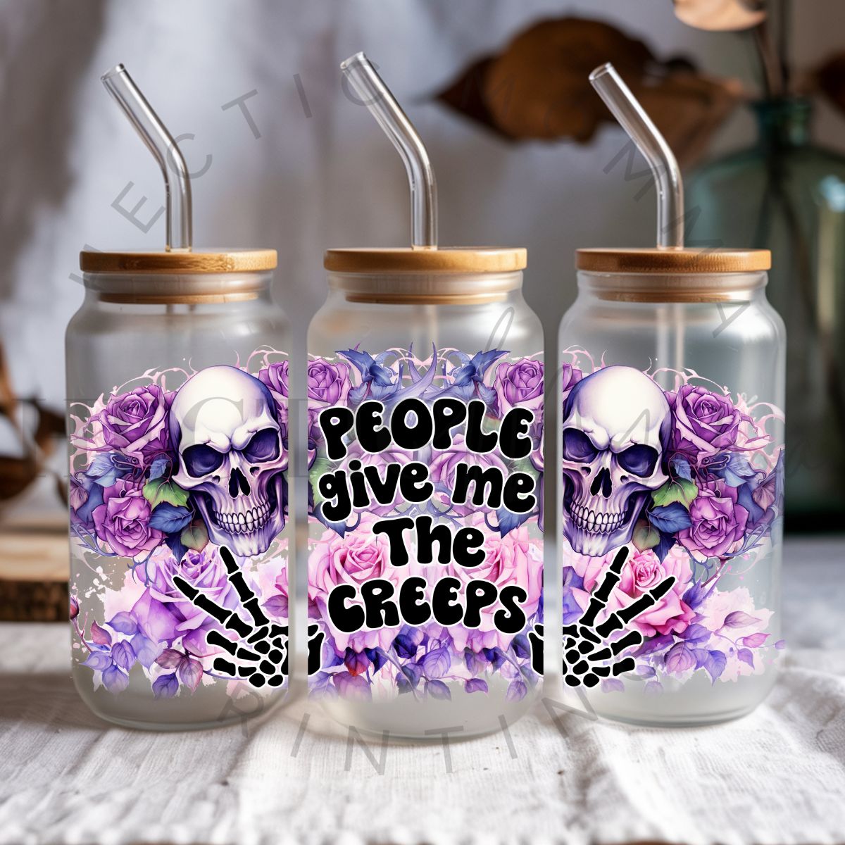 PEOPLE GIVE ME THE CREEPS - UV DTF