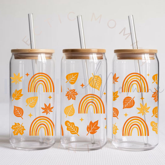 FALL LEAVES & RAINBOWS - UV DTF