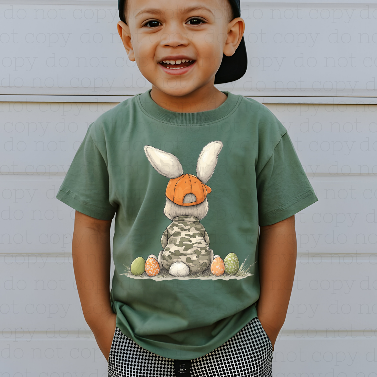 CAMO EASTER BUNNY - DTF TRANSFER - Hectic Momma Printing