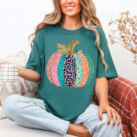 PREPPY PUMPKIN *FAUX GLITTER* - DTF TRANSFER