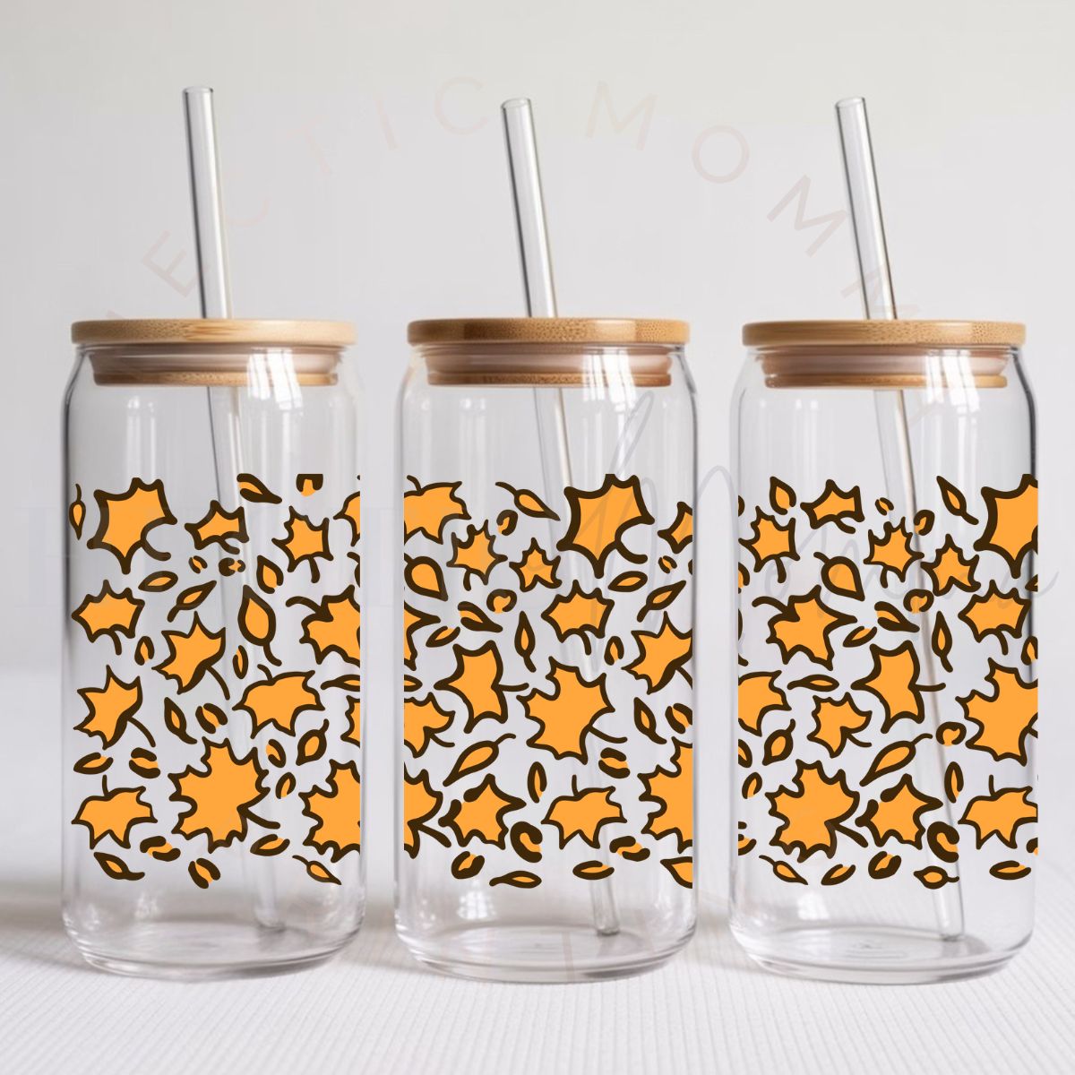 ORANGE LEAVES - UV DTF